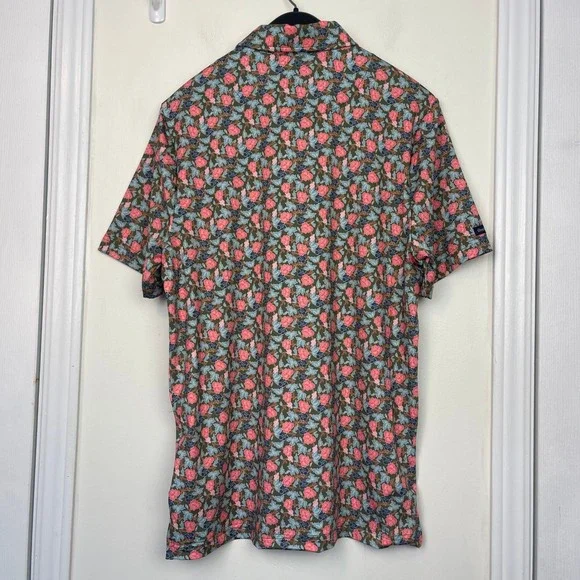 NEW Good Good Golf Through The Green Polo Mens S Floral Performance Shirt $74.99 - Picture 5 of 12